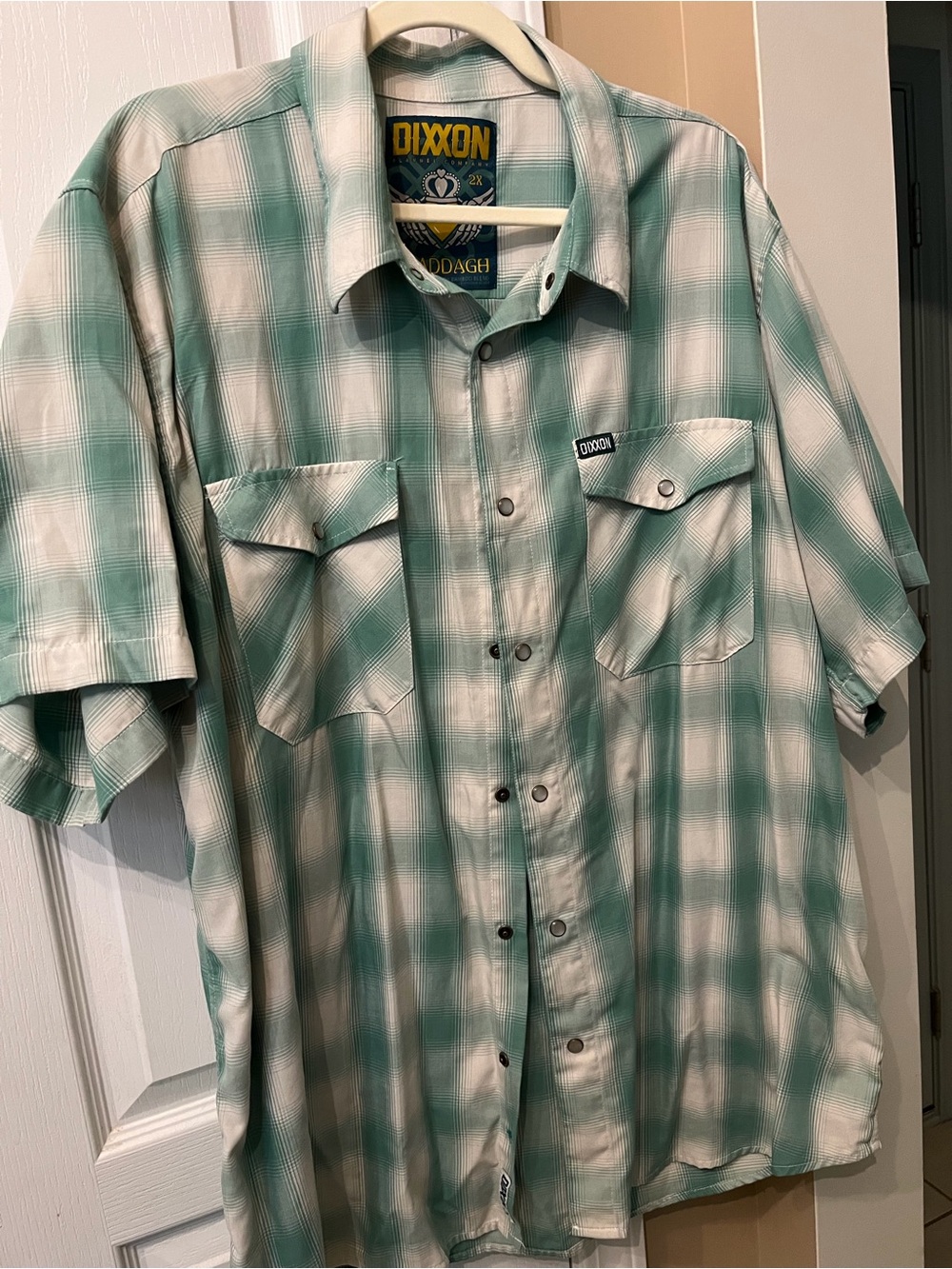 Dixxon Claddah bamboo Short-Sleeve Button-Up Shirt, 2XL